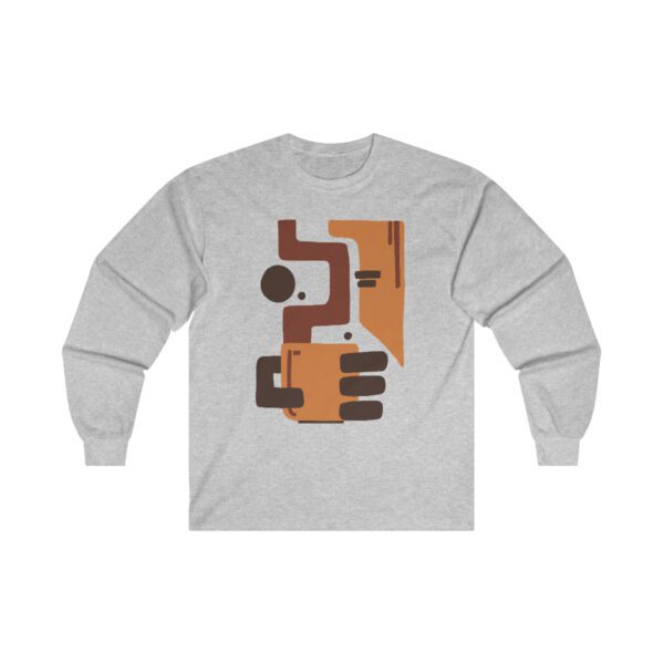 Coffee Abstract – Long Sleeve Tee Artistic T-Shirt