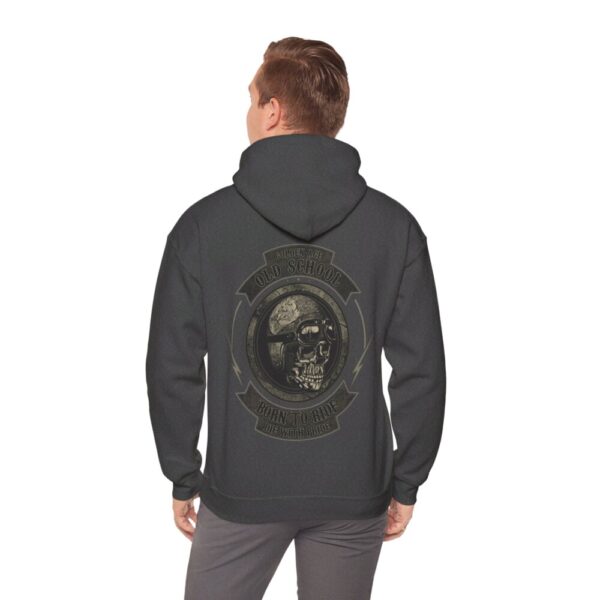 Born To Ride – Print-On-Back Hooded Sweatshirt Biker Hoodie