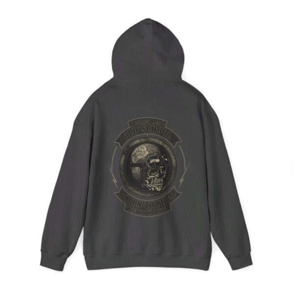 Born To Ride – Print-On-Back Hooded Sweatshirt Biker Hoodie