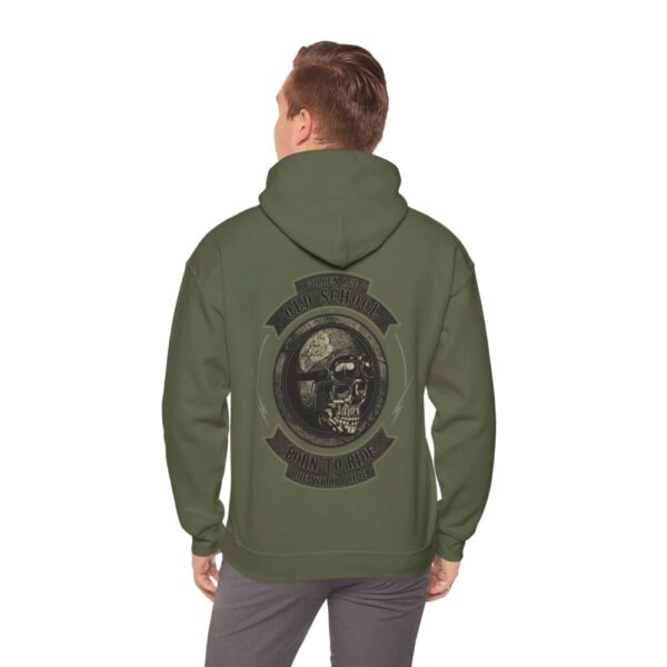 Born To Ride – Print-On-Back Hooded Sweatshirt Biker Hoodie