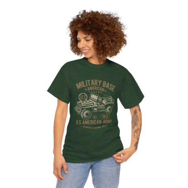 American Army Jeep – Heavy Cotton Tee Cool T-Shirt