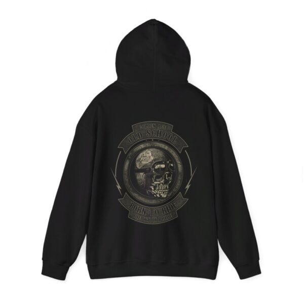 Born To Ride – Print-On-Back Hooded Sweatshirt Biker Hoodie