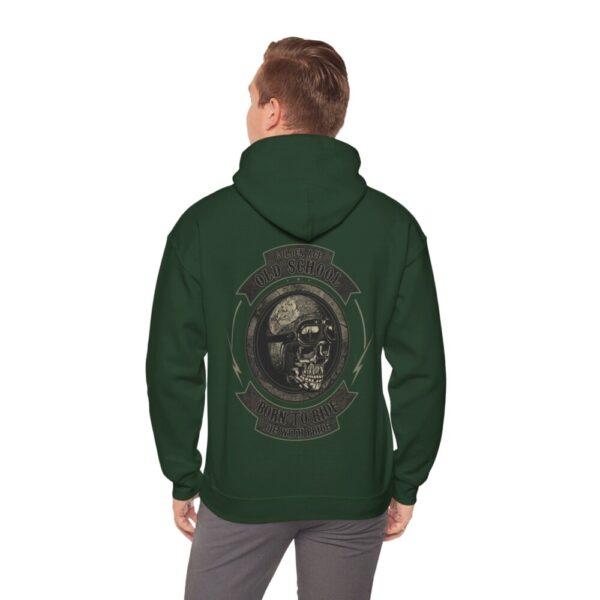 Born To Ride – Print-On-Back Hooded Sweatshirt Biker Hoodie