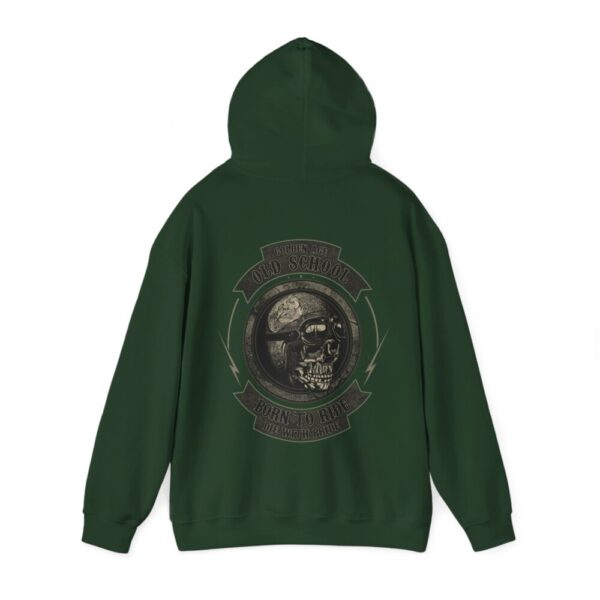 Born To Ride – Print-On-Back Hooded Sweatshirt Biker Hoodie