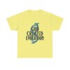 God Created Evolution Heavy Cotton Tee Inspirational T-Shirt